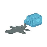 Spilled Ink Bottle vector