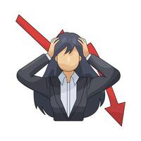 Businesswoman Expressing Financial Despair vector