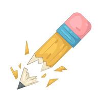Broken Pencil with Eraser vector
