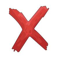 Red X Mark Symbol vector