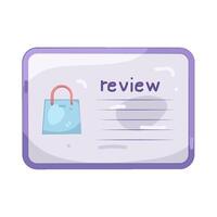 Shopping Review illustration vector