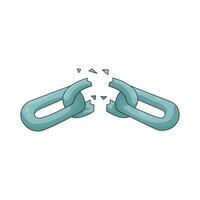 Broken Chain Link vector