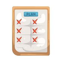 Clipboard with a Completed Plan Checklist vector