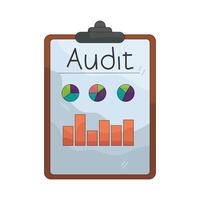 Audit Report with Pie Charts and Bar Graphs vector