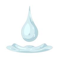 Water Drop with Splash vector
