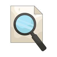 Magnifying Glass Over Document vector