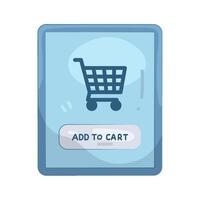 Add to Cart Shopping App vector