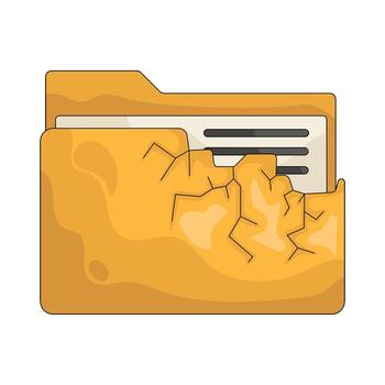 Broken Computer Folder vector