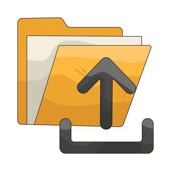 Upload File to Folder vector