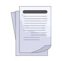 Stack of Paper Document vector