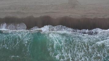 Coastline of San Clemente from above with a view of waves crashing on the shoreline video