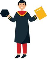 Illustration of Man Graduating from University vector