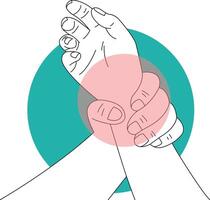 Hand and Leg Injury Illustration on White Background, vector