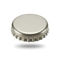 A Silver Beer Bottle Cap Mockup with Shadow photo