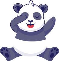 Cute Panda Illustration. Isolated on White Background vector