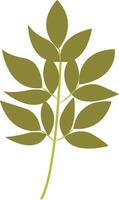 Tropical Leaf Element with Cartoon Design. vector