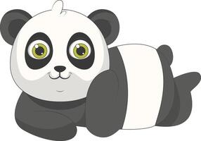 Illustration of Cute Baby Panda with Cartoon Design vector