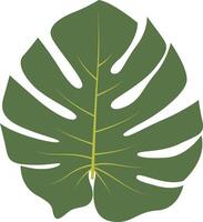Tropical Leaf Element in Flat Cartoon Design vector