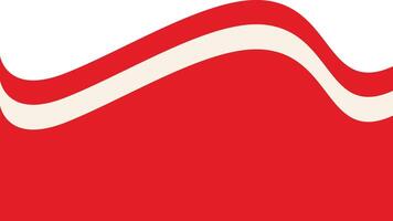 Indonesian Flag Ribbon with Simple Design, Isolated on White Background, vector