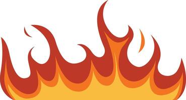 Fire Border Clipart in Cartoon Design. Isolated on White Background. vector