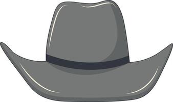 Wild West Cowboy Hat with Cartoon Design, Isolated on White Background vector