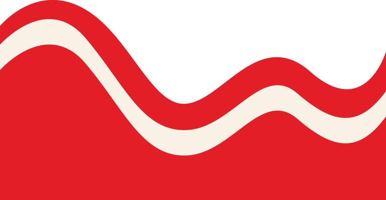 Indonesian Flag Ribbon with Simple Design, Isolated on White Background