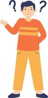 Illustration of Thinking Man. vector