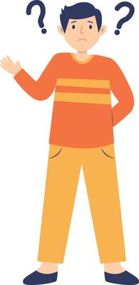 Illustration of Thinking Man.