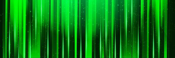 Modern green neon light background technology, abstract geometric shapes, vertical lines for banner, presentation, web cover. vector
