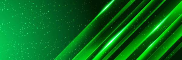 Technology neon light green geometric diagonal background abstract with, stars, modern for banner, presentation, web, cover, vector