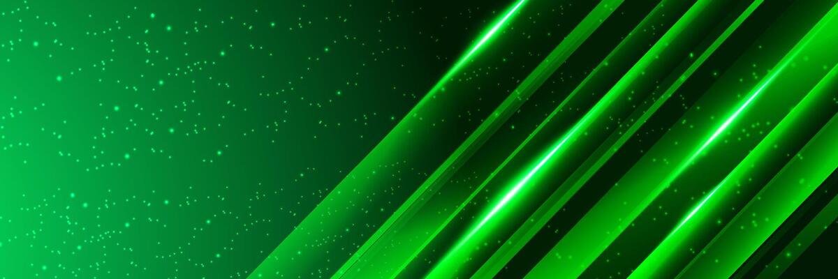 Technology neon light green geometric diagonal background abstract with, stars, modern for banner, presentation, web, cover,