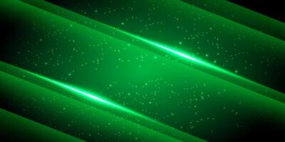 Green abstract background with glowing lines vector