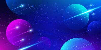 Abstract space background with colorful elements vector