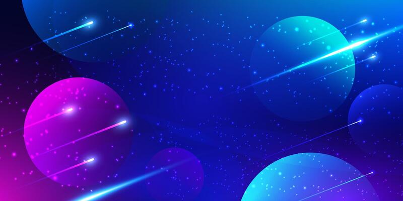 Galaxy Space purple blue background, Night starry sky, Colorful cosmos, milky way, Bright cosmic backdrop, banner, template, cover, wallpaper, illustration