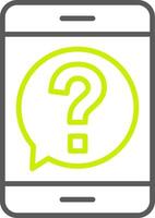 Smartphone Monotone Visual Mark vector