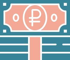 Ruble Bright Color Symbol vector