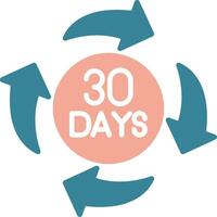 30 Days Vibrant Web Token vector