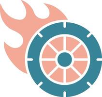 Fire Wheel Balanced UX Element vector