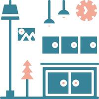 Cabinet Color Block Symbol vector