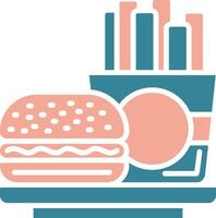 Burger Flat Design Token vector