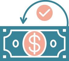 Money Back Guarantee Refined Shape Symbol vector