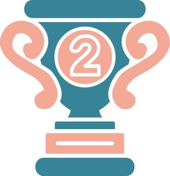 2nd Prize Solid Badge Object vector