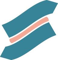 Folded Ribbon Clear Line Pattern vector