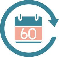 60 Days Clear Line Pattern vector