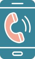 Phone Call Clean Shape Mark vector