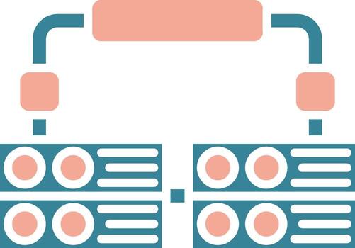 Server Sharp Outline Badge vector