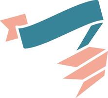 Folded Ribbon Creative Design Token vector