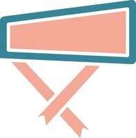 Folded Ribbon Signature Design Mark vector