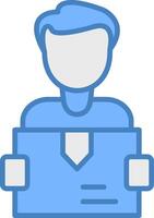 Delivery Man Innovative UX Pattern vector
