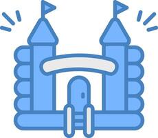 Inflatable Castle Simple Frame Object vector